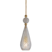 Smykke Pendant Light W125mm Glass Shiny Gold