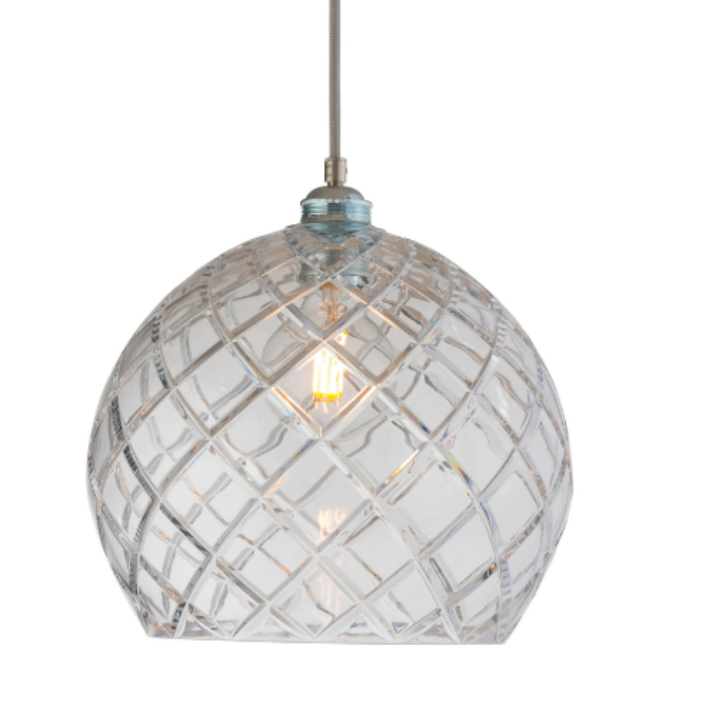 Rowan Pendant Light W280mm Glass Matt Silver