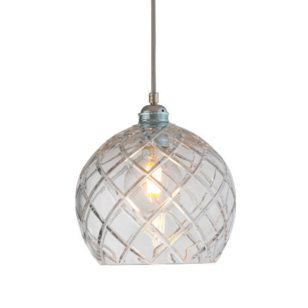 Rowan Pendant Light W220mm Glass Matt Silver
