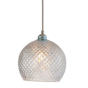 Rowan Pendant Light W220mm Glass Matt Silver