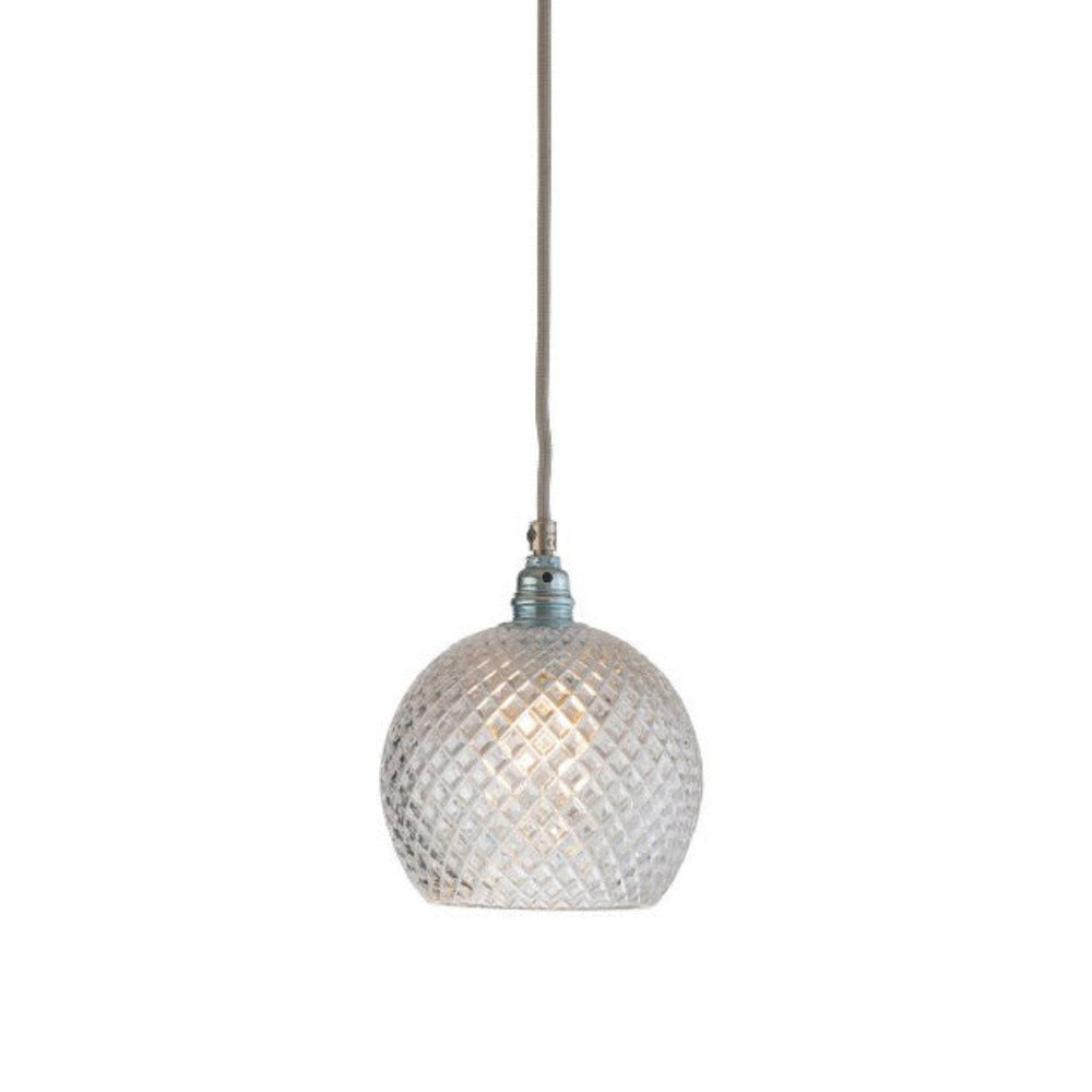 Rowan Pendant Light W155mm Glass Matt Silver