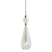 Smykke Pendant Light W125mm Glass Shiny Gold