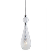 Smykke Pendant Light W125mm Glass Shiny Silver