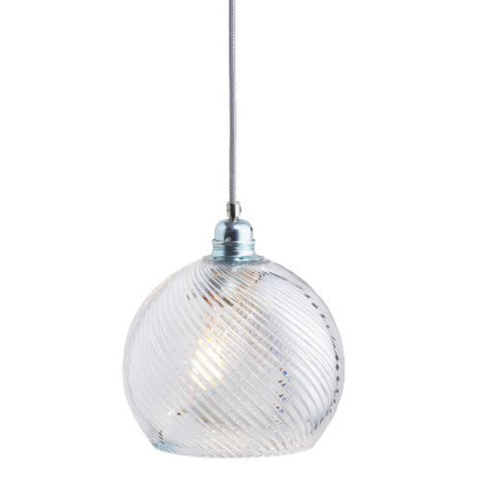 Rowan Pendant Light W220mm Glass Matt Silver
