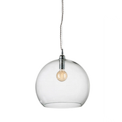 Rowan Pendant Light W390mm Glass Matt Silver