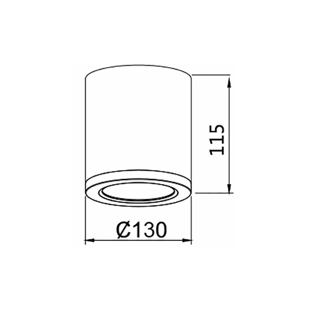 LED Surface Mounted Downlight White Aluminum 30W TRI Colour - DL3082/WH/TC