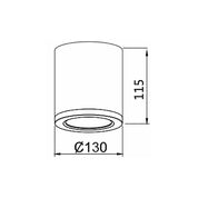 LED Surface Mounted Downlight White Aluminum 30W TRI Colour - DL3082/WH/TC