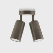 Havit Lighting Tivah Antique Brass TRI Colour Double Adjustable Wall Pillar Lights