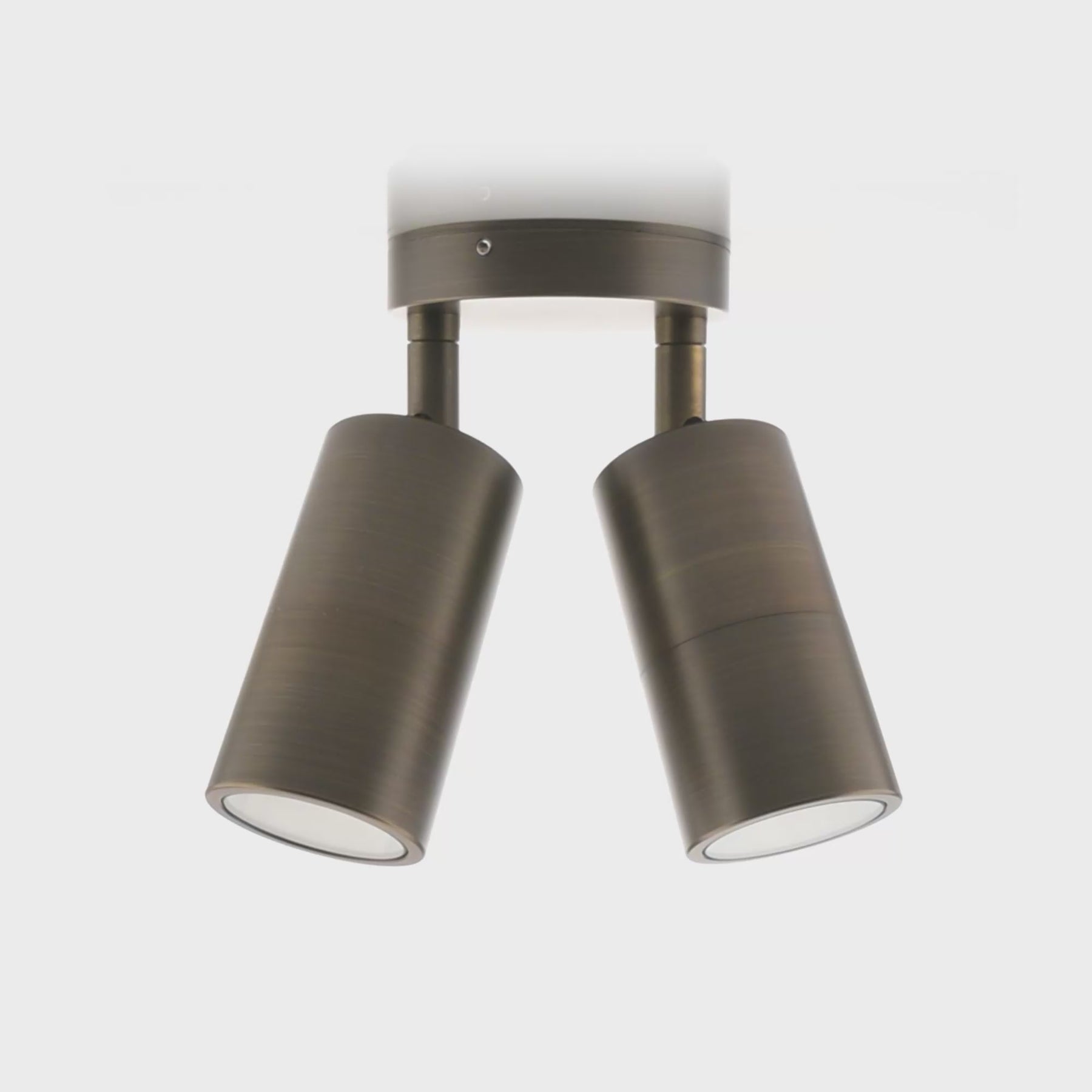 Havit Lighting Tivah Antique Brass TRI Colour Double Adjustable Wall Pillar Lights
