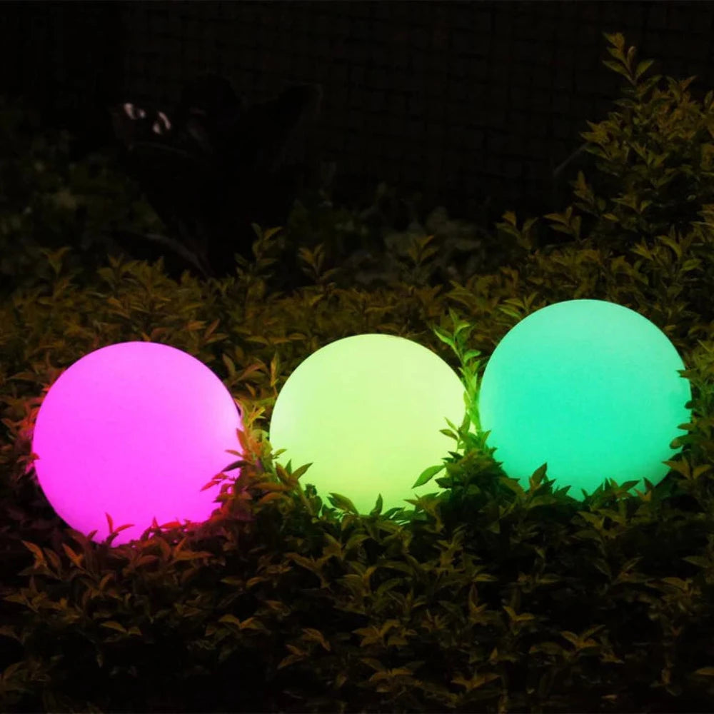 LED Mood Outdoor Portable Ball Light 5V Battery W300mm White Plastic RGB