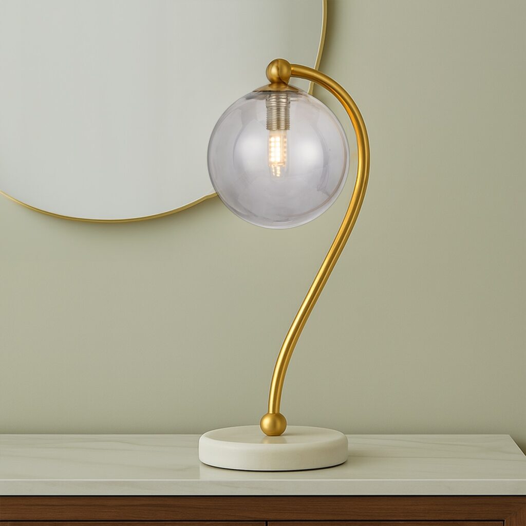 FELTON TABLE LAMP WHITE MARBLE