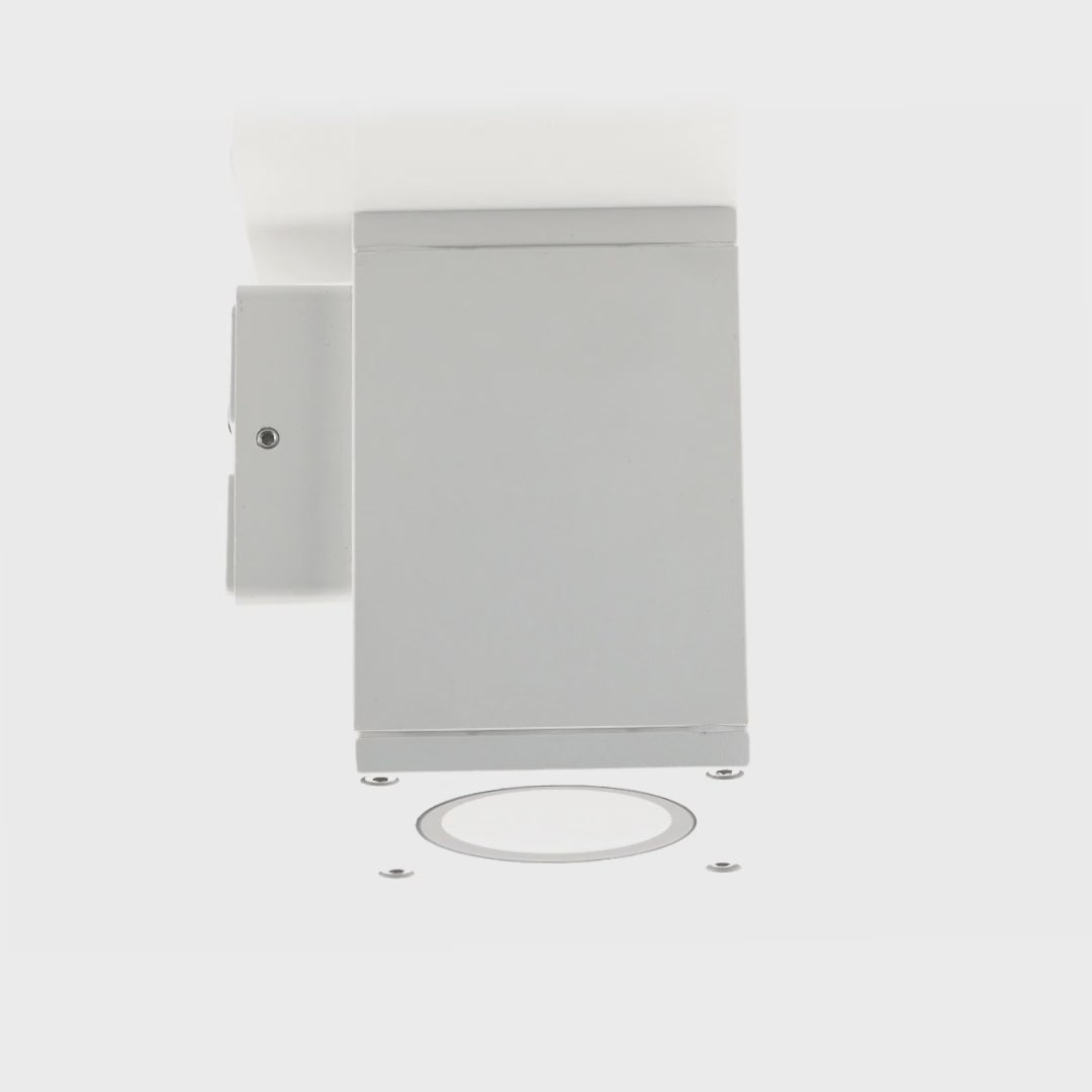 Havit Lighting Quadru Square White TRI Colour Fixed Down LED Wall Light