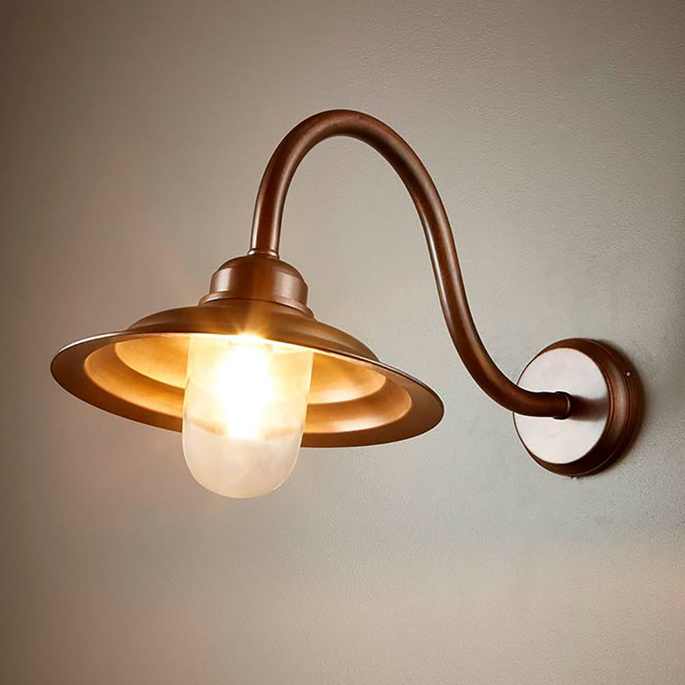 Monteray Outdoor 1 Light Sconce Dark Brass