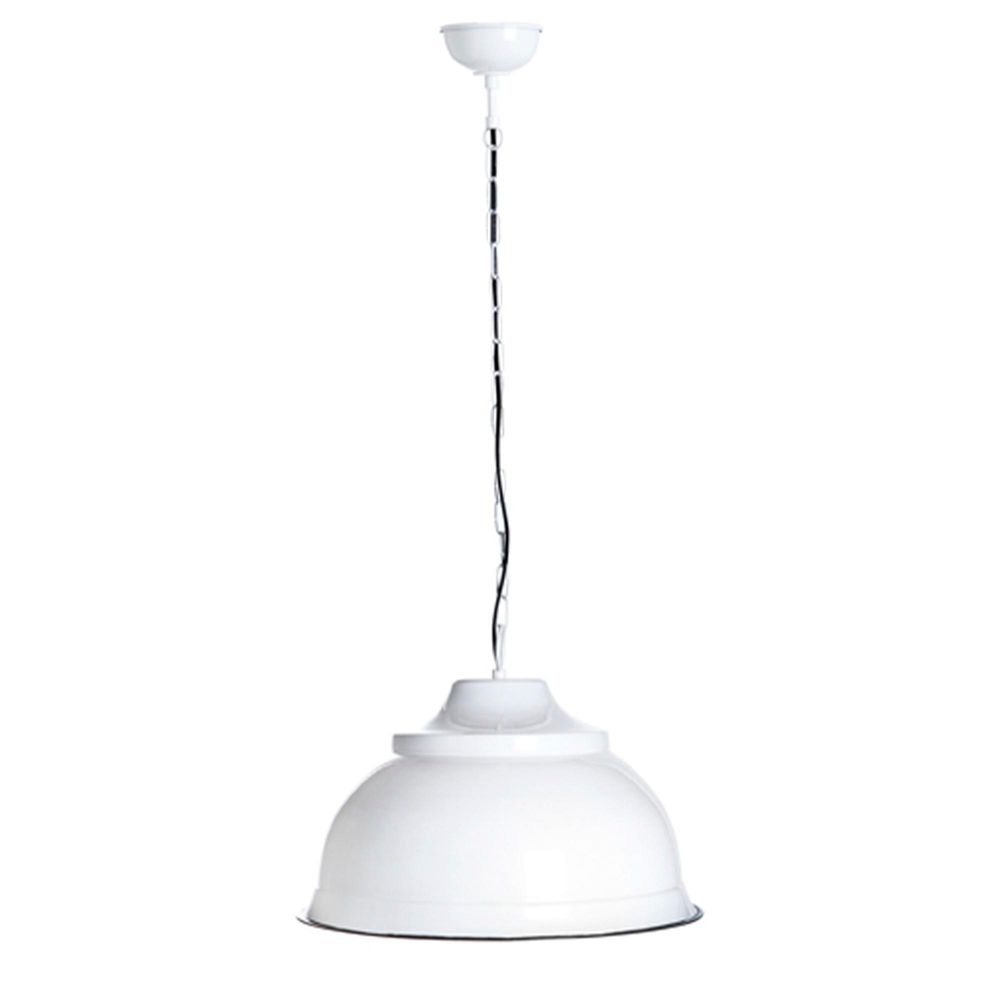Brasserie 1 Light Pendant Large White