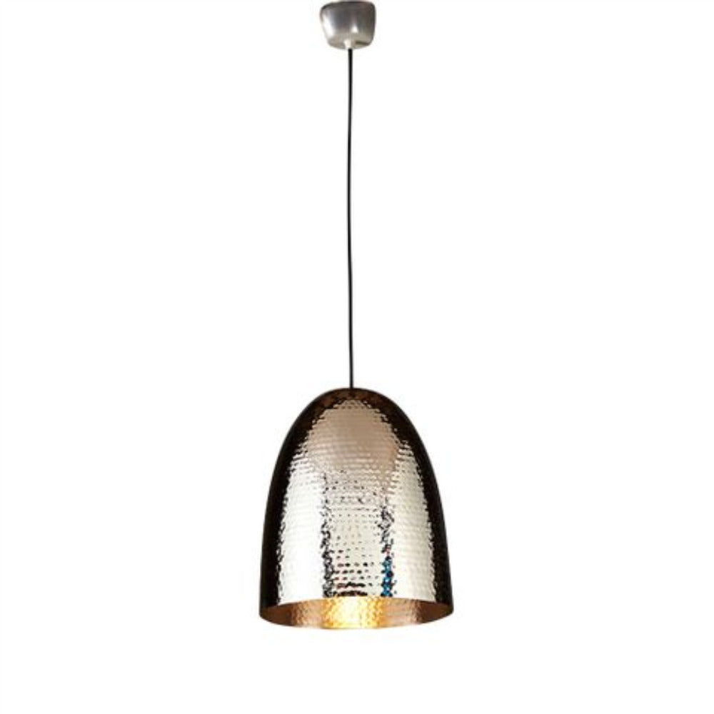 Dolce Beaten 1 Light Pendant Silver