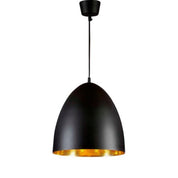 Egg 1 Light Pendant Black Brass
