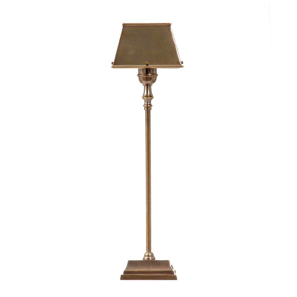 Collin 1 Light Table Lamp with Rectangular Metal Shade Antique Brass