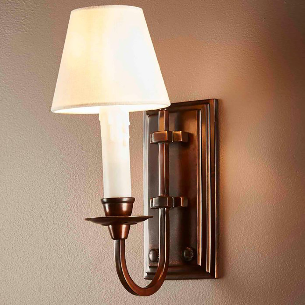 East Borne 1 Light Sconce Base Bronze