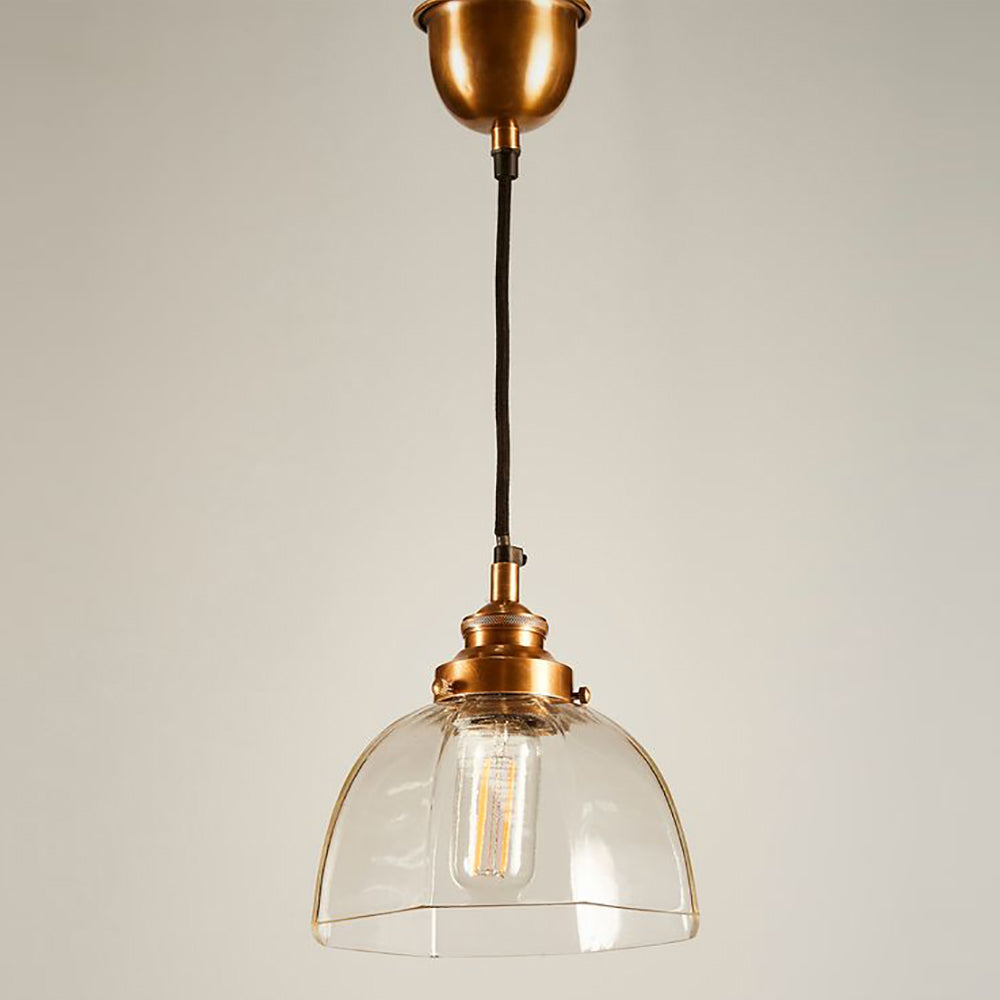 Hobart 1 Light Pendant Antique Brass
