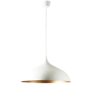 MacMillan Large Oval Pendant White Brass Lining
