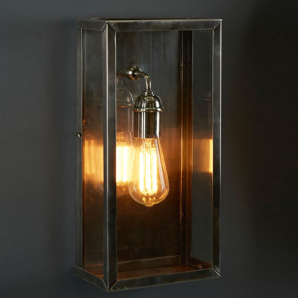 Goodman Outdoor Lantern Wall Lamp Antique Silver