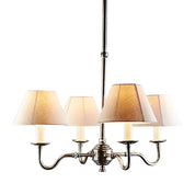 Milton 4 Light Chandelier Base Silver