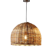 Rattan Small 1 Light Pendant 500x300mm