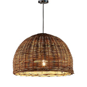 Rattan Large 1 Light Pendant 600x400mm