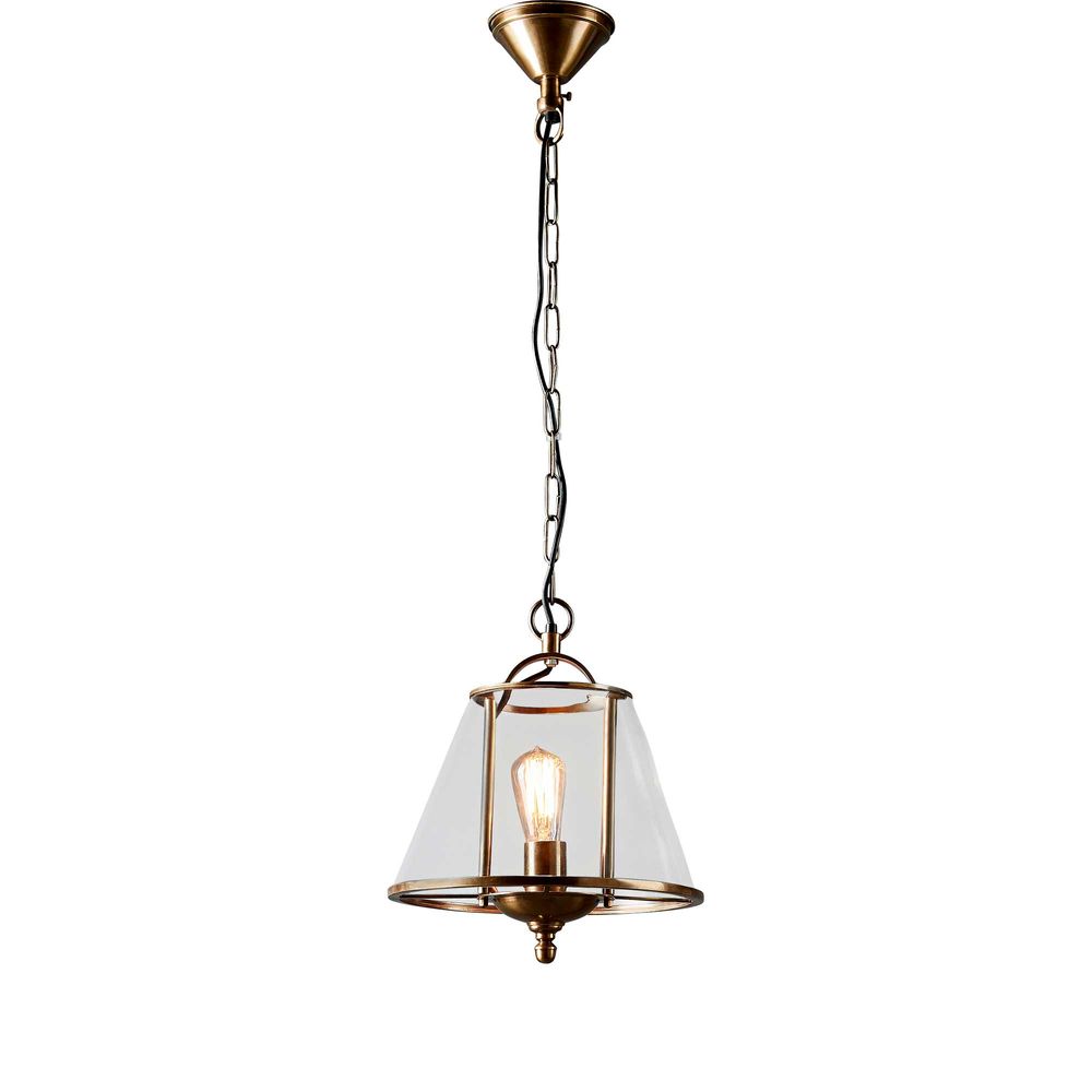 Cotton Tree 1 Light Pendant Antique Brass