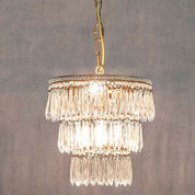 Eve Chandelier Antique Brass Glass