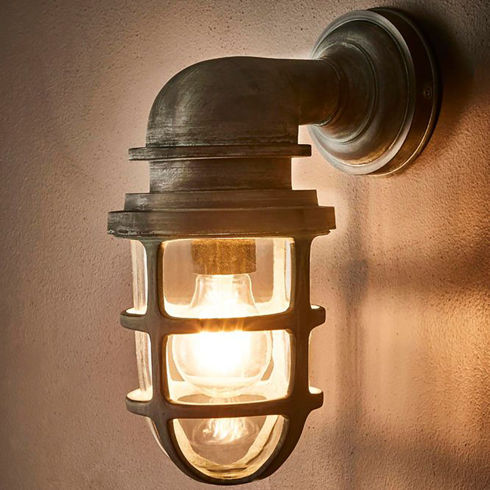 Porto Outdoor Wall Lantern Old Iron Finish