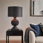 Coach Table Lamp with Shade Black