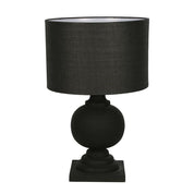 Coach Turned Wood Ball Balustrade Table Lamp Black