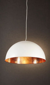 Alfresco Dome 1 Light Pendant White Copper