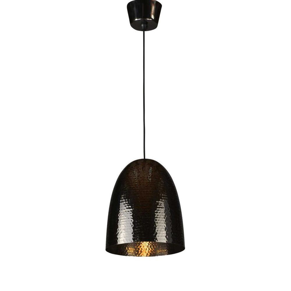 Dolce Beaten 1 Light Pendant Charcoal