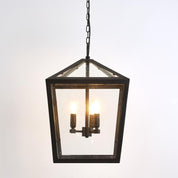 Melrose Pendant 3 Lights Black Iron / Glass