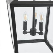 Melrose Pendant 3 Lights Black Iron / Glass