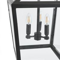 Melrose Pendant 3 Lights Black Iron / Glass