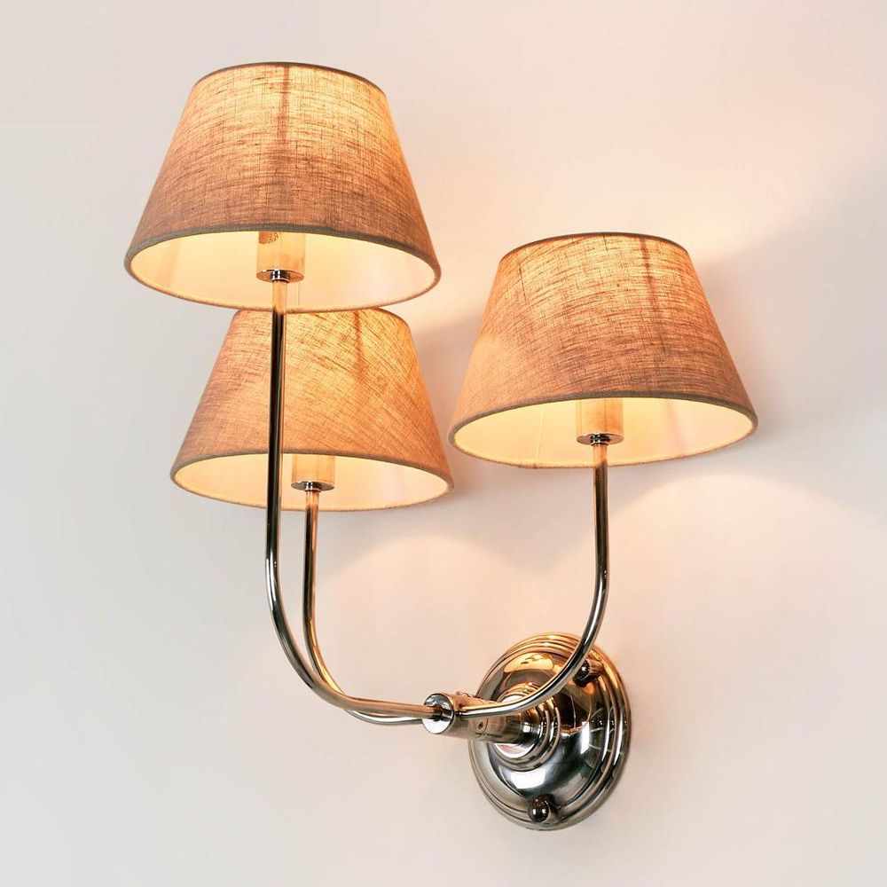 Trilogy 3 Light Wall Light Base Antique Silver