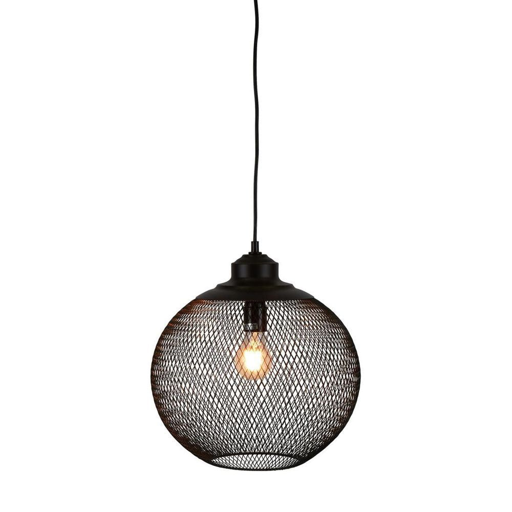 Carlo Medium 1 Light Pendant Black