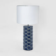 Fan Shell Table Lamp Blue
