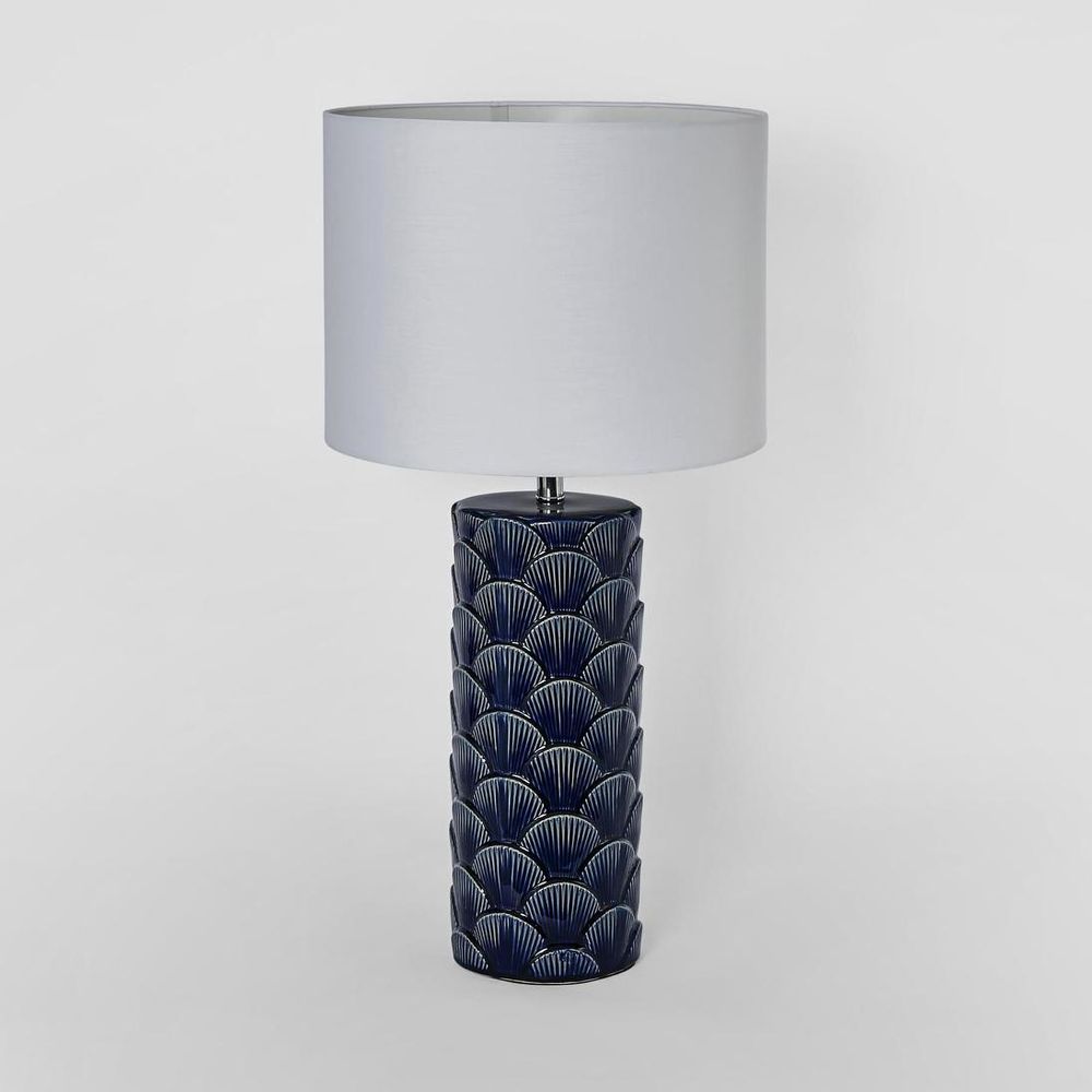 Fan Shell Table Lamp Blue