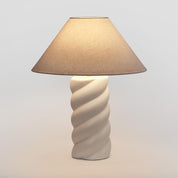 Twist Column Table Lamp White