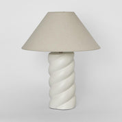 Twist Column Table Lamp White