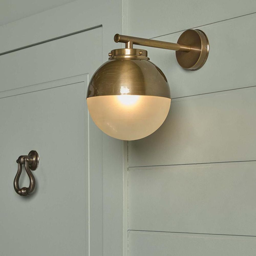 Carrington Outdoor Wall Light Antique Brass