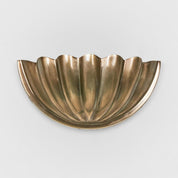 Half Moon Shell Shade Small Wall Light Antique Brass
