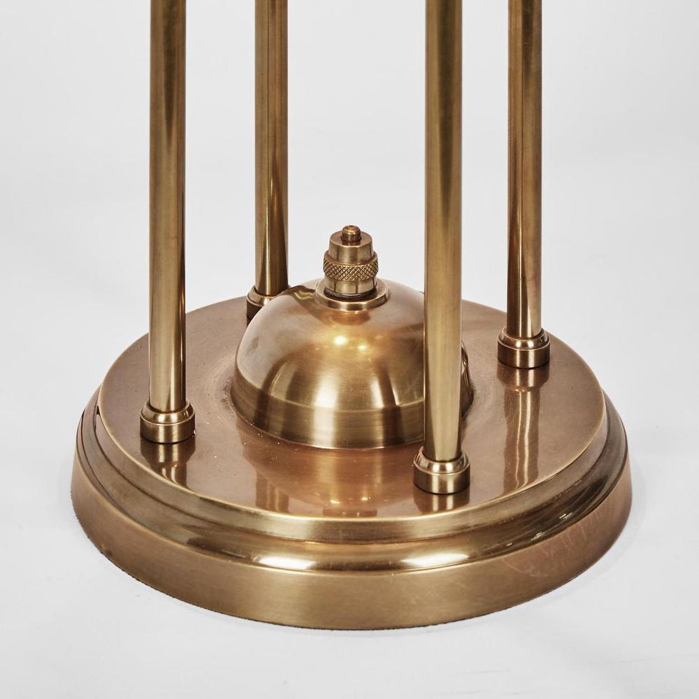 Victor Table Lamp with Textured Glass Antique Brass