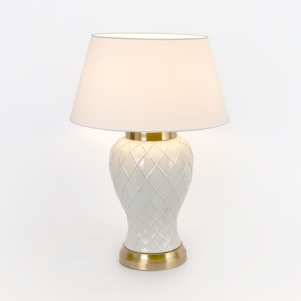 Berkley Table Lamp with Shade Cream