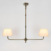 Sheridan Two Arm Pendant Light Antique Brass
