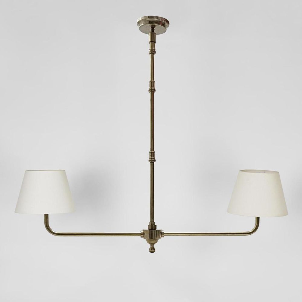 Sheridan Two Arm Pendant Light Antique Brass